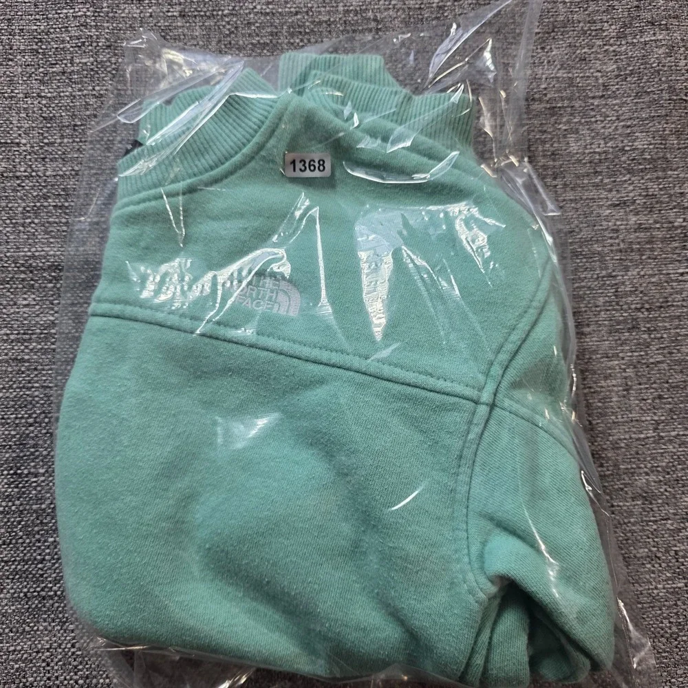 The North Face Teen Girls Mint Green Cropped Fleece Sweatshirt Size Small (7/8)